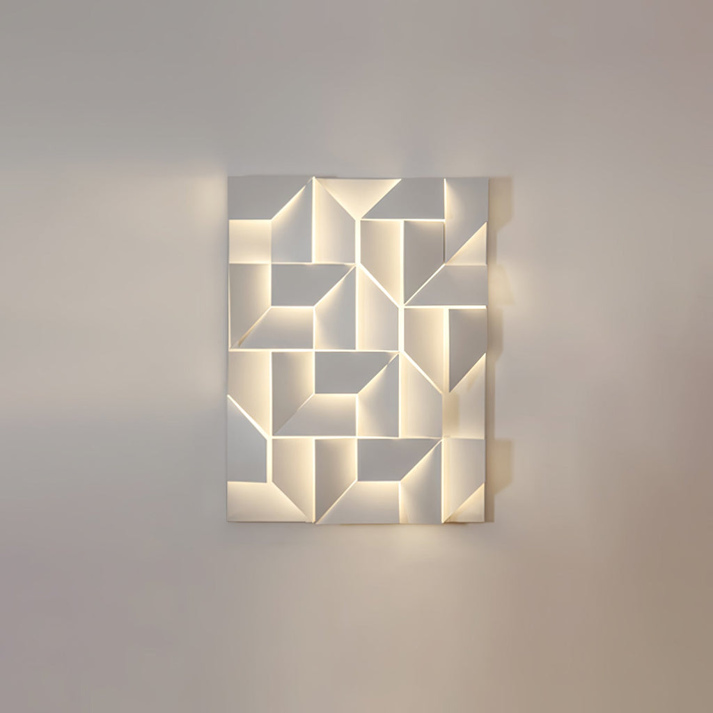 Wall Sconce Set | Rechargeable Laser-Cut Aluminum | Matte White
