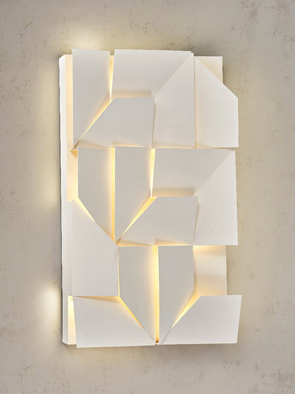 Wall Sconce Set | Rechargeable Laser-Cut Aluminum | Matte White