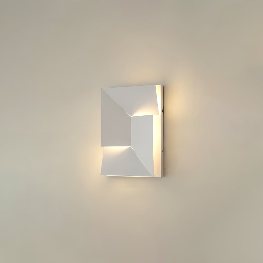Wall Sconce Set | Rechargeable Laser-Cut Aluminum | Matte White