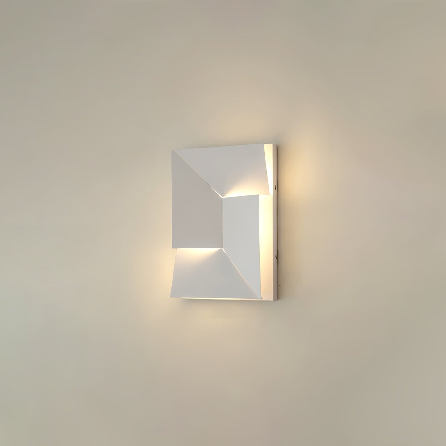 Wall Sconce Set | Rechargeable Laser-Cut Aluminum | Matte White