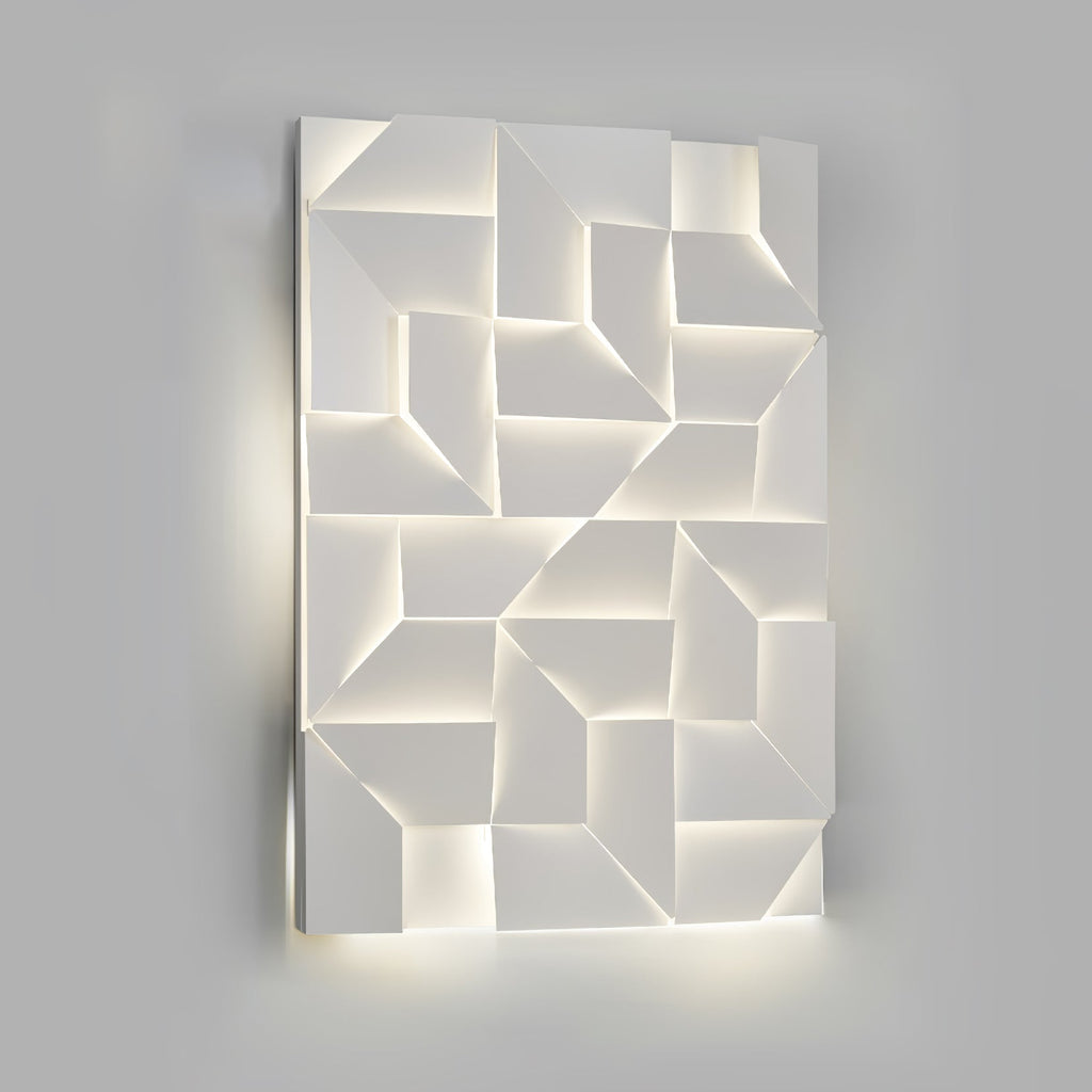 Wall Sconce Set | Rechargeable Laser-Cut Aluminum | Matte White