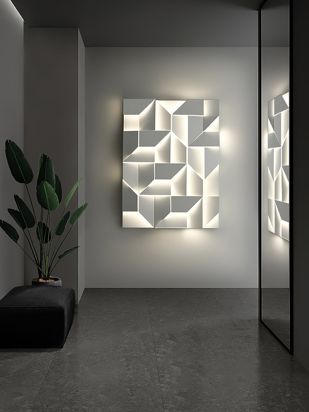 Wall Sconce Set | Rechargeable Laser-Cut Aluminum | Matte White