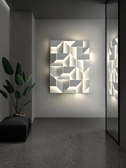 Wall Sconce Set | Rechargeable Laser-Cut Aluminum | Matte White