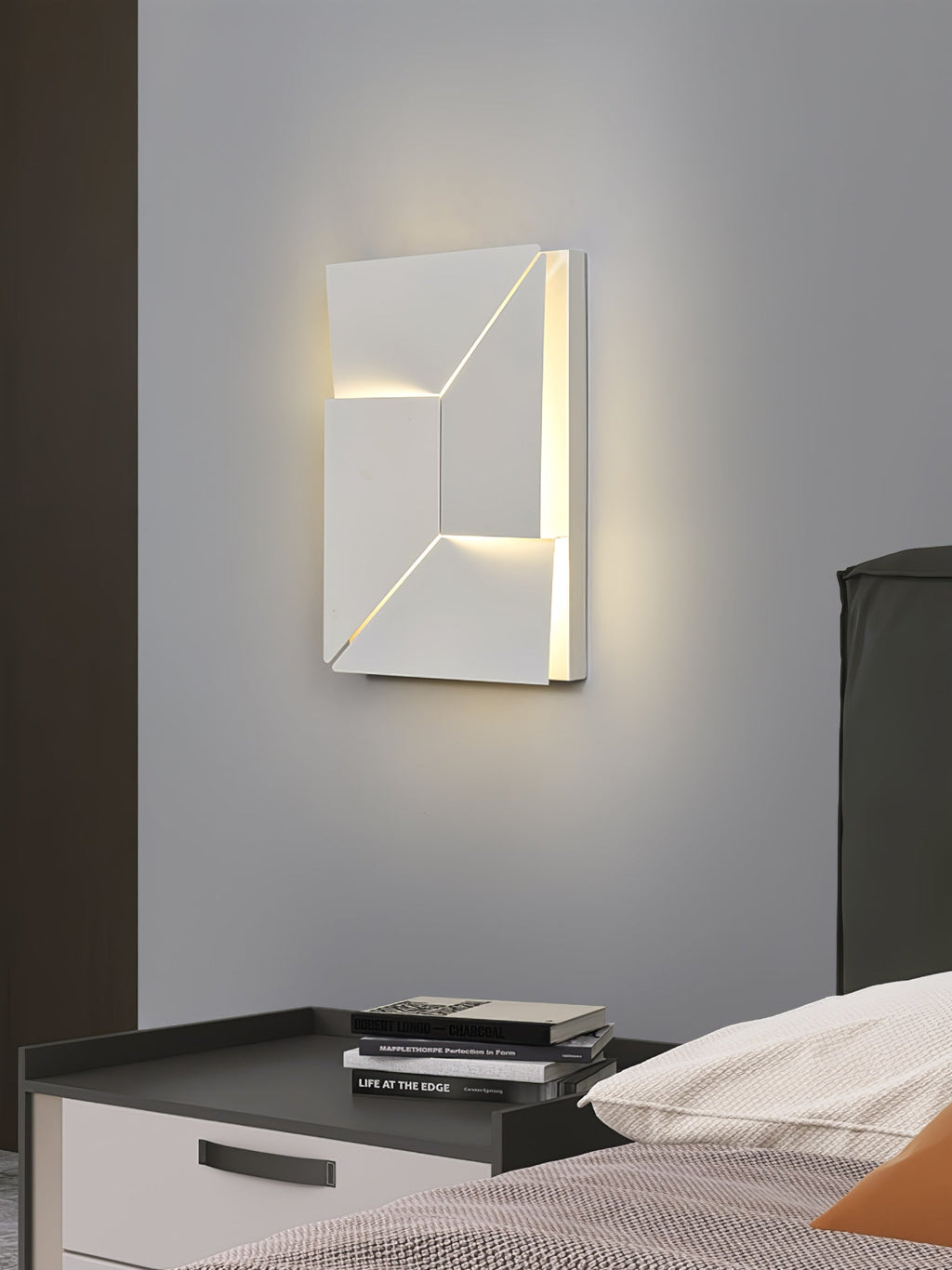 Wall Sconce Set | Rechargeable Laser-Cut Aluminum | Matte White