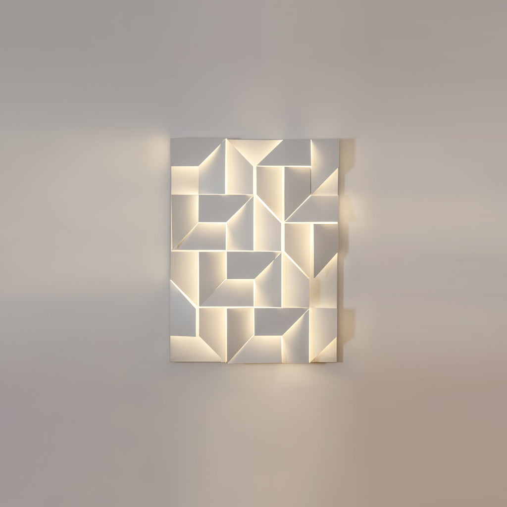 Wall Sconce Set | Rechargeable Laser-Cut Aluminum | Matte White