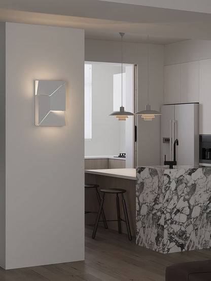 Wall Sconce Set | Rechargeable Laser-Cut Aluminum | Matte White