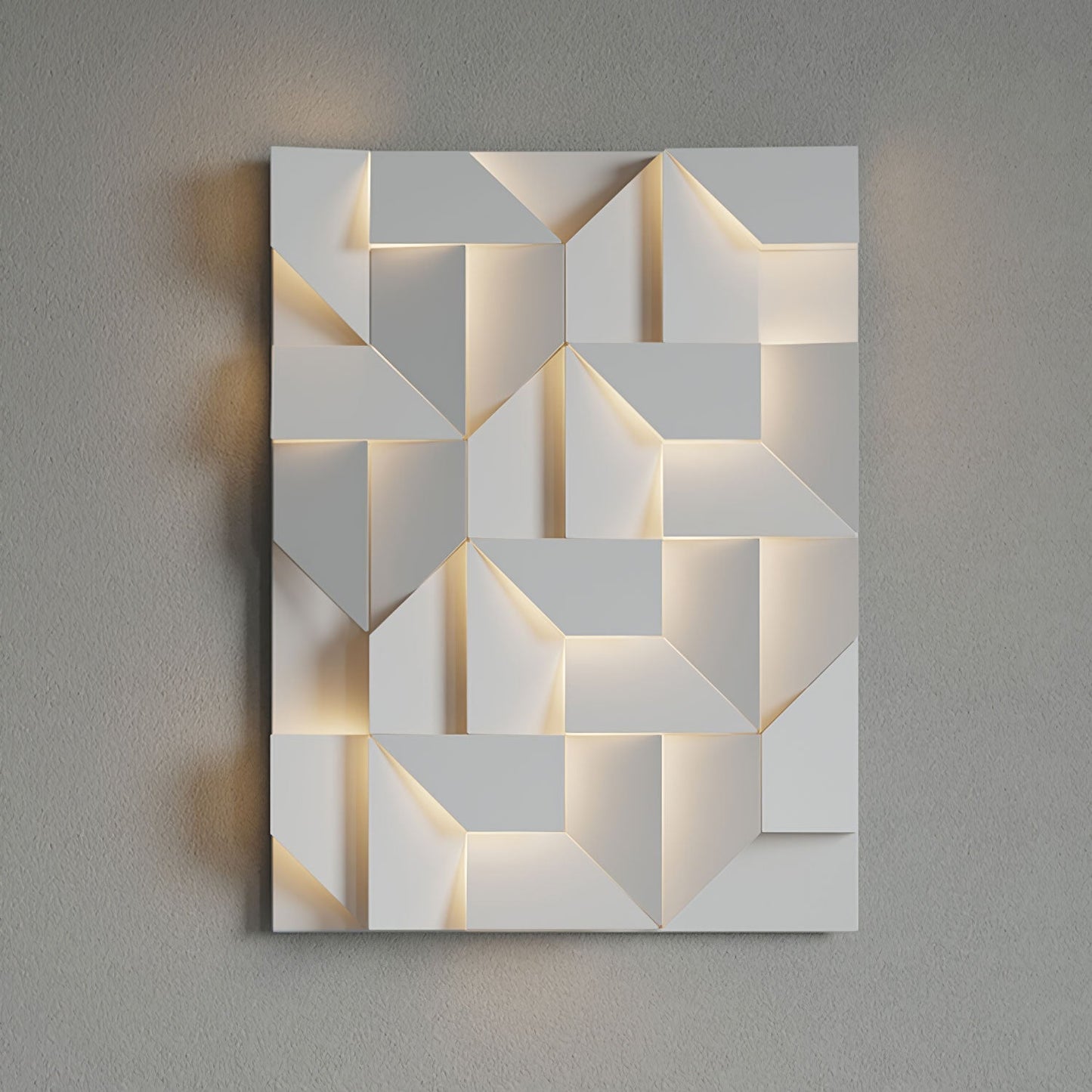 Wall Sconce Set | Rechargeable Laser-Cut Aluminum | Matte White