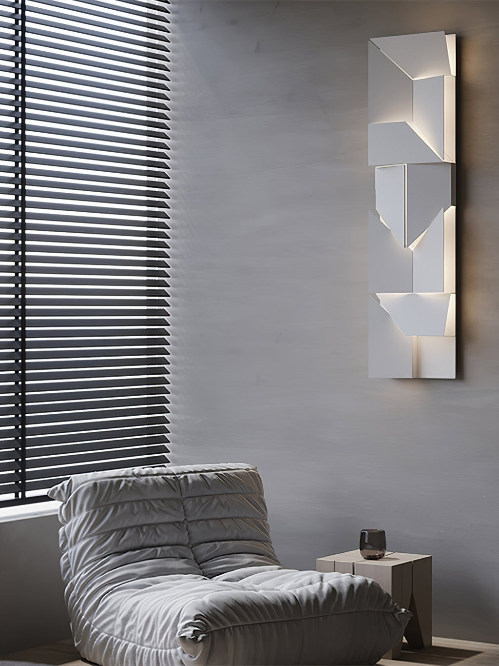 Wall Sconce Set | Rechargeable Laser-Cut Aluminum | Matte White