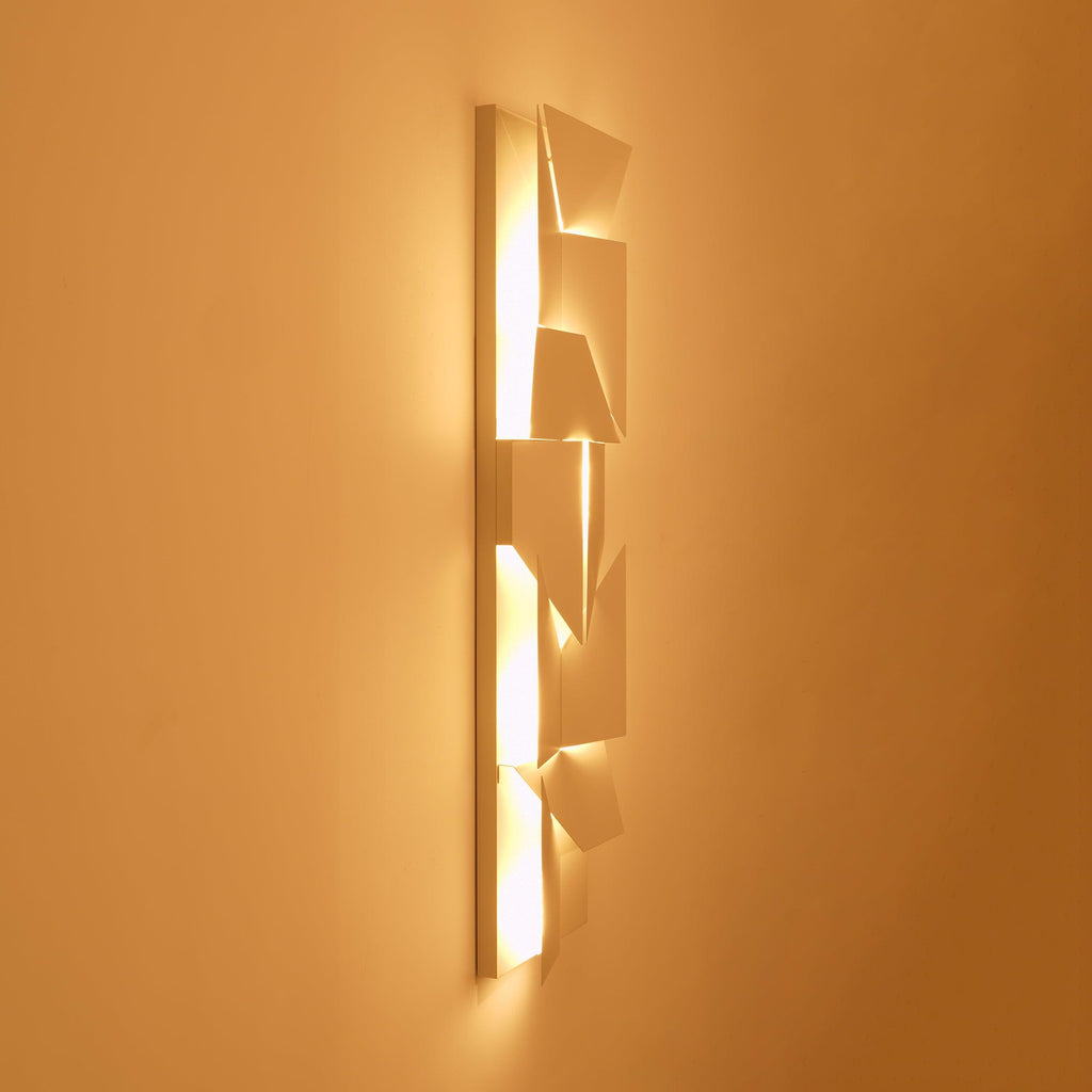 Wall Sconce Set | Rechargeable Laser-Cut Aluminum | Matte White