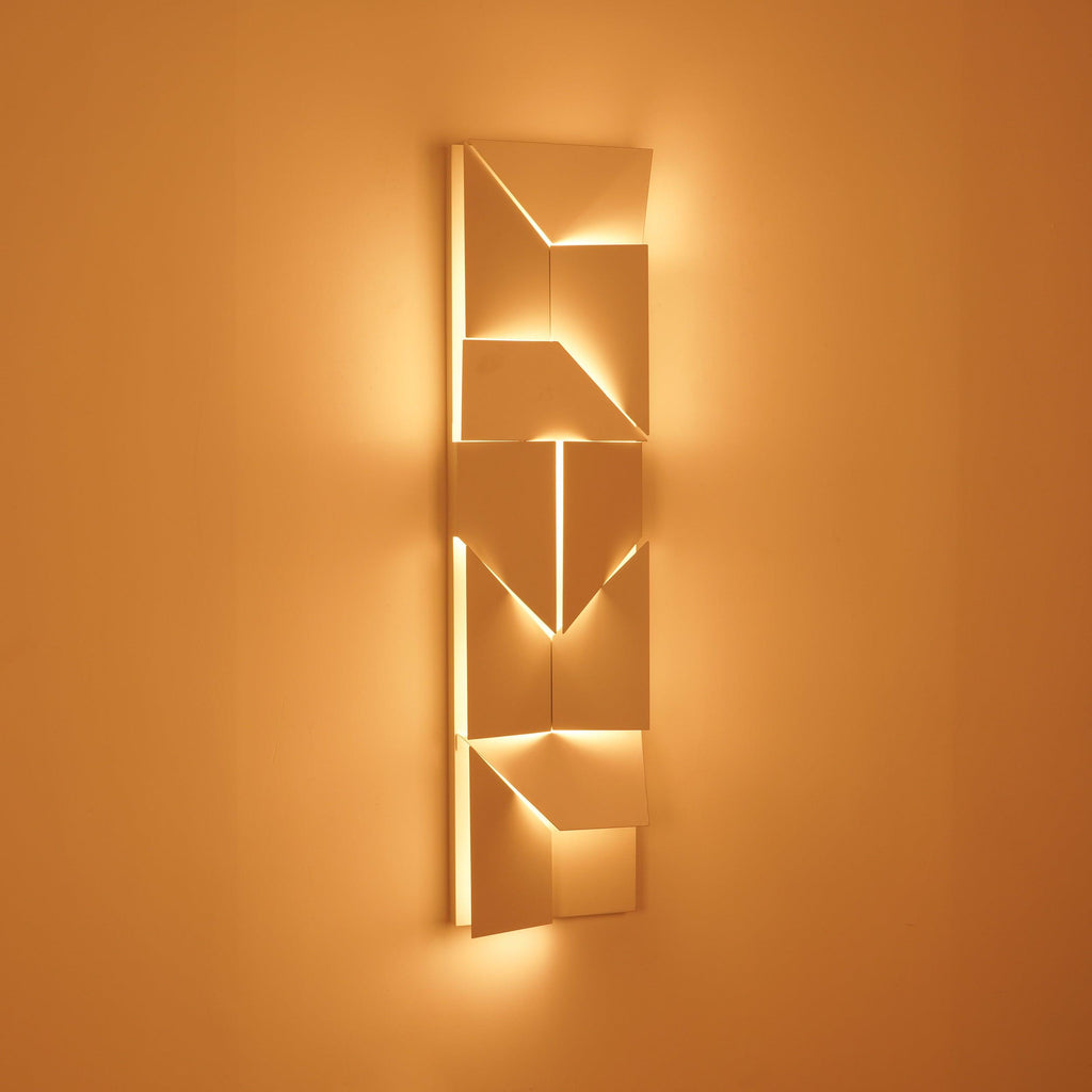 Wall Sconce Set | Rechargeable Laser-Cut Aluminum | Matte White