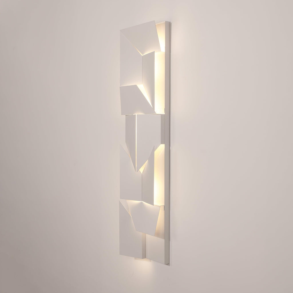 Wall Sconce Set | Rechargeable Laser-Cut Aluminum | Matte White