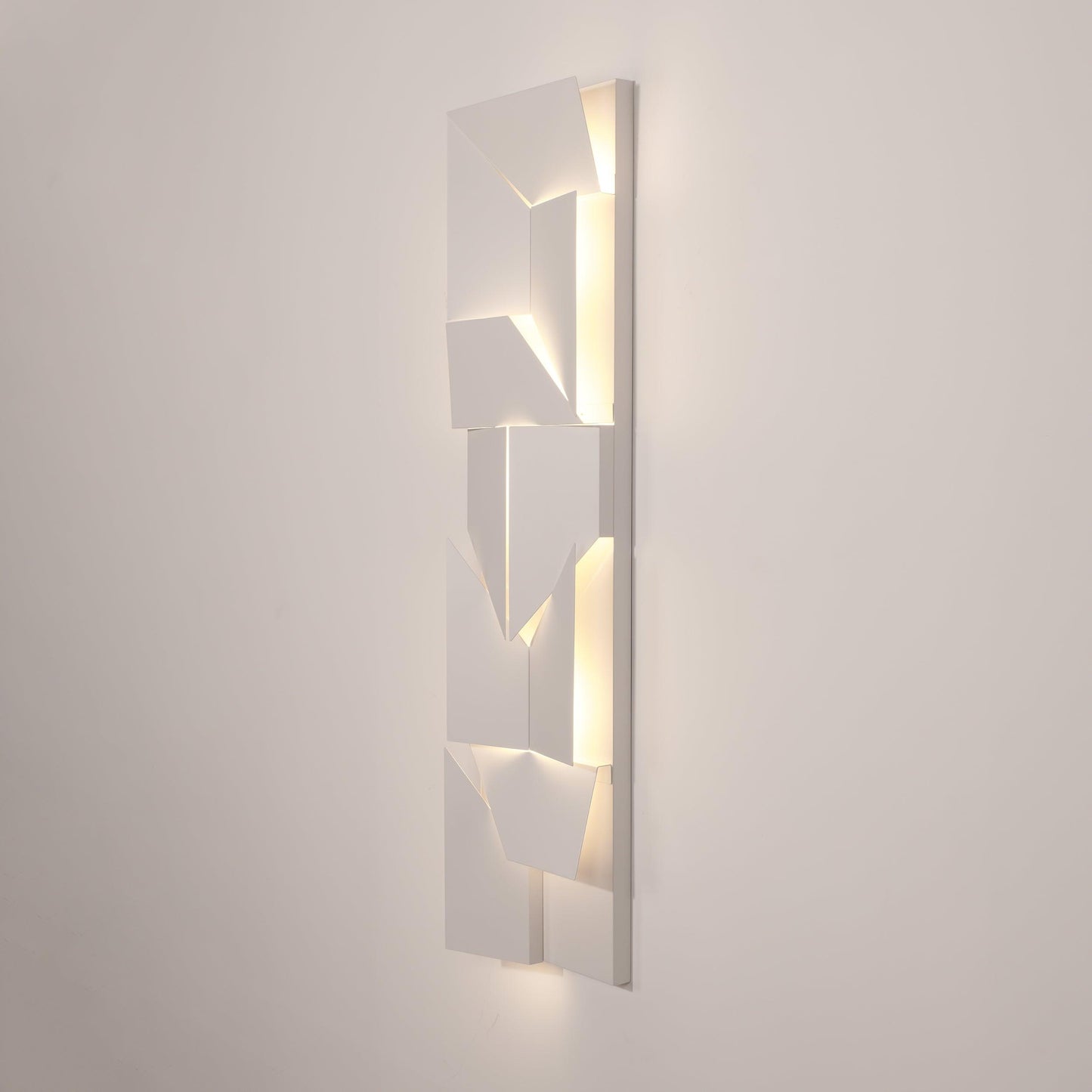 Wall Sconce Set | Rechargeable Laser-Cut Aluminum | Matte White