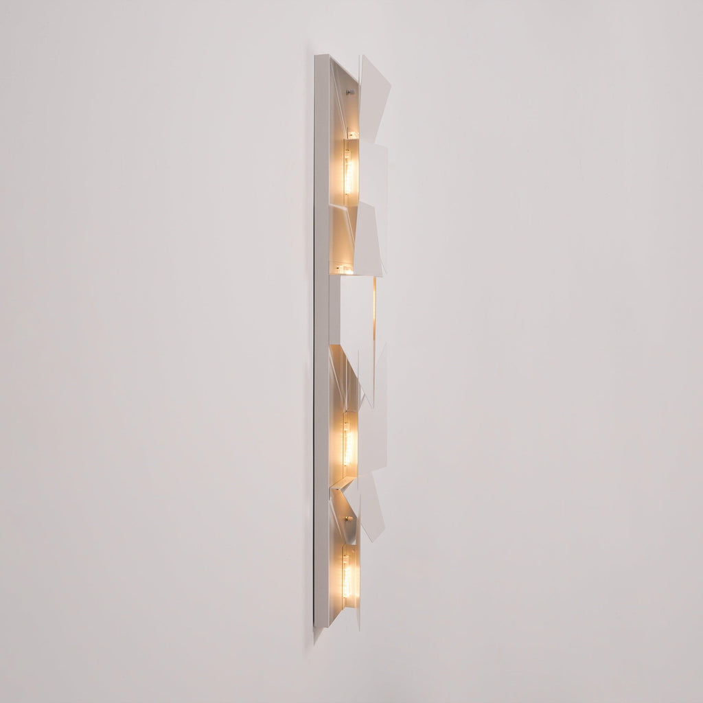 Wall Sconce Set | Rechargeable Laser-Cut Aluminum | Matte White