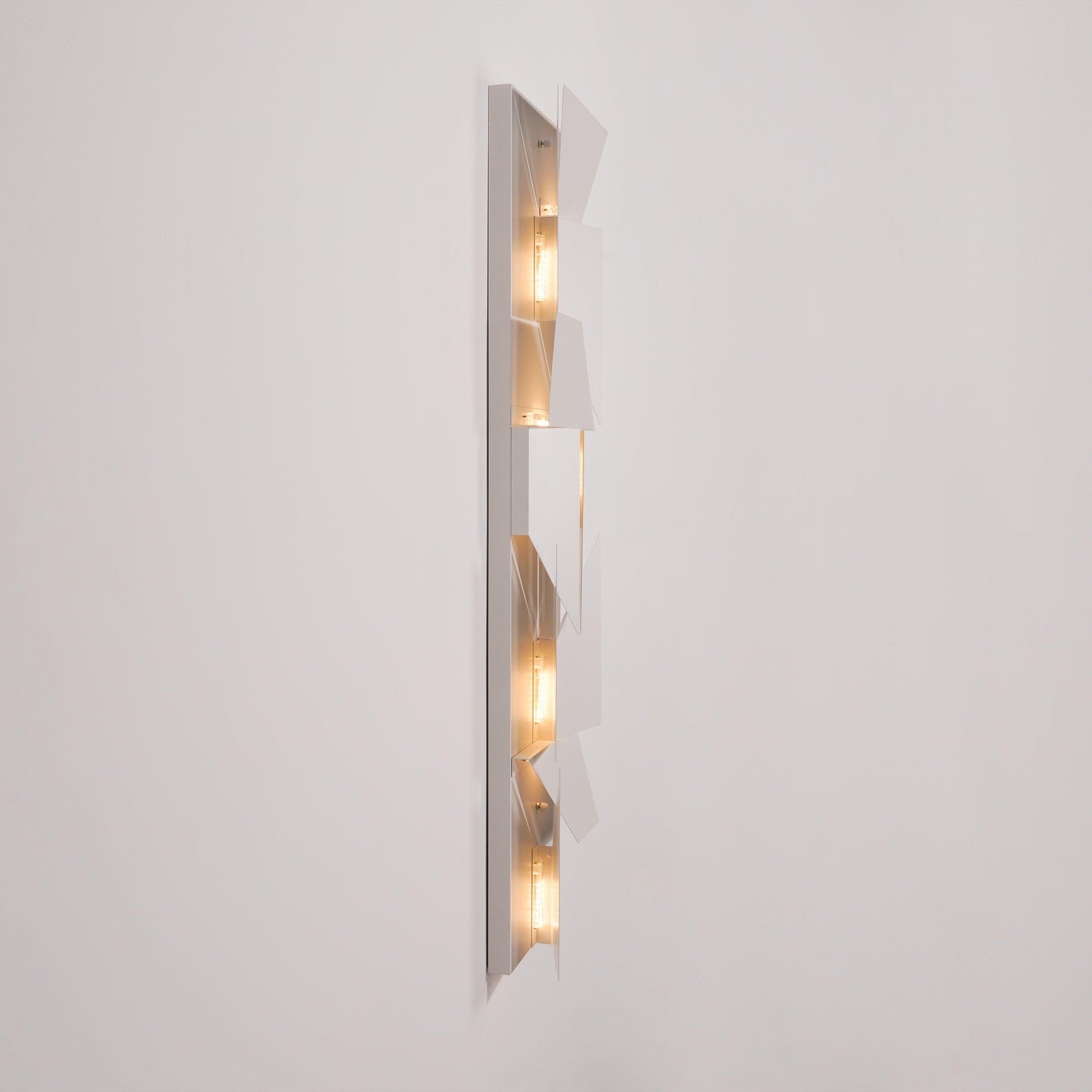 Wall Sconce Set | Rechargeable Laser-Cut Aluminum | Matte White