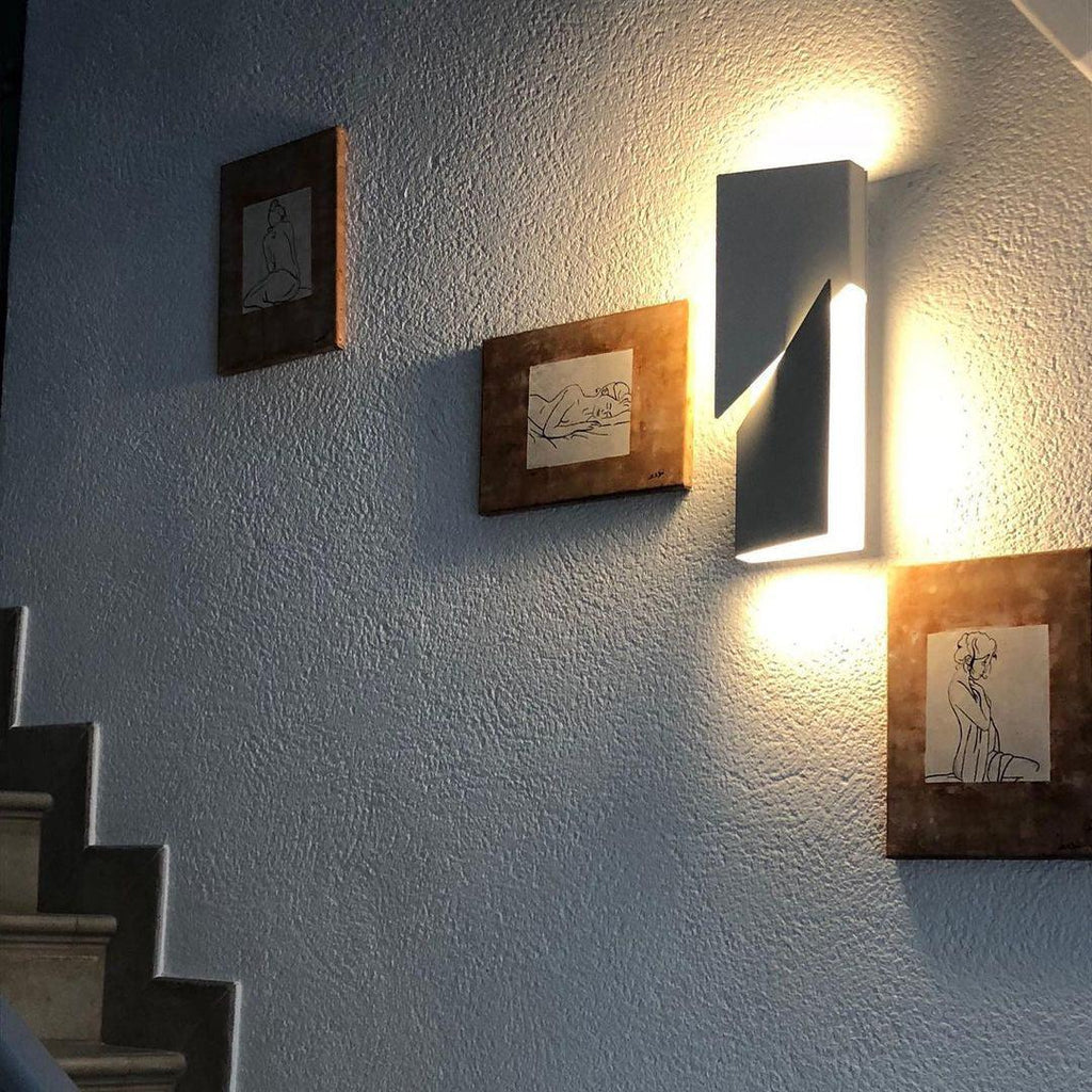 Wall Sconce Set | Rechargeable Laser-Cut Aluminum | Matte White