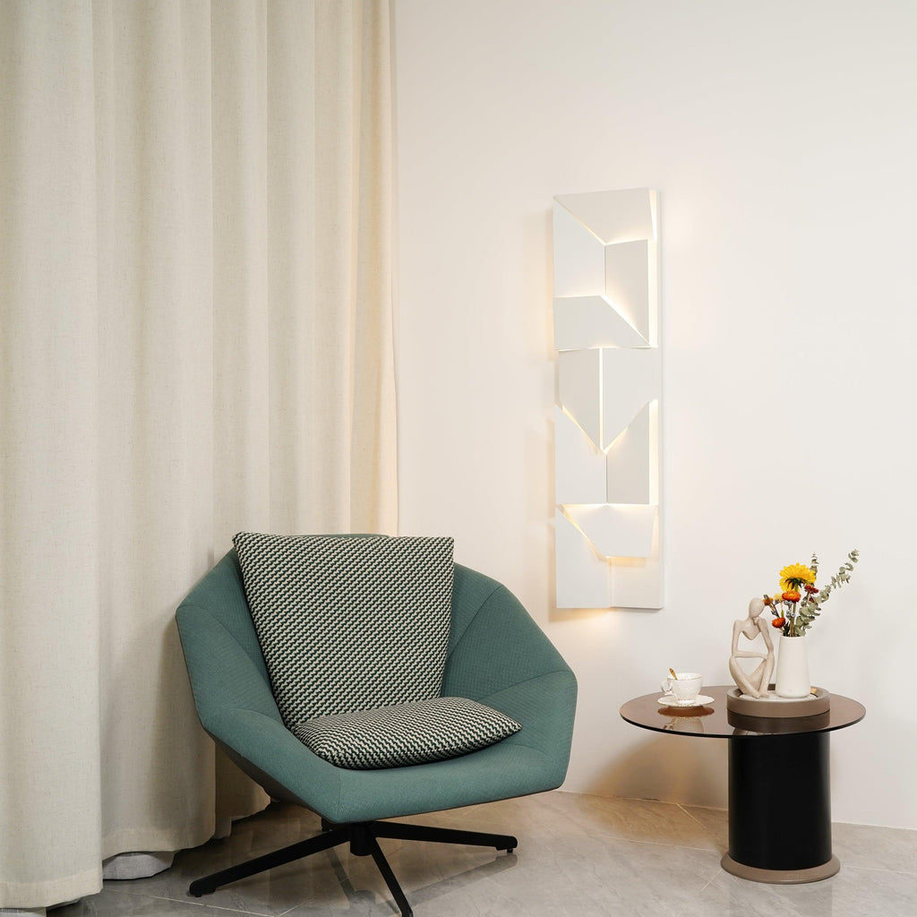 Wall Sconce Set | Rechargeable Laser-Cut Aluminum | Matte White