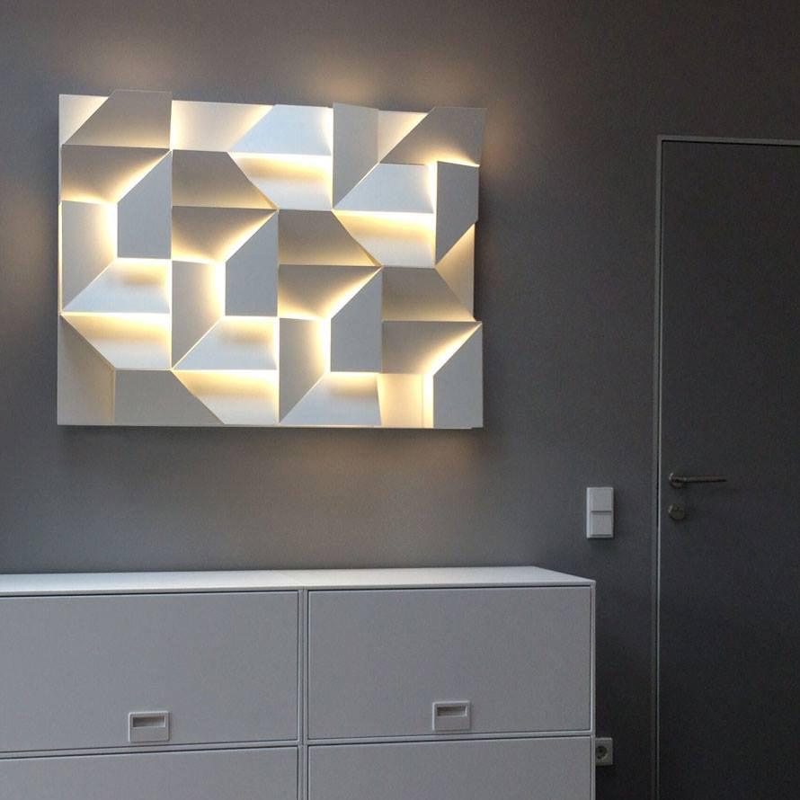 Wall Sconce Set | Rechargeable Laser-Cut Aluminum | Matte White