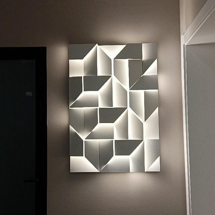 Wall Sconce Set | Rechargeable Laser-Cut Aluminum | Matte White