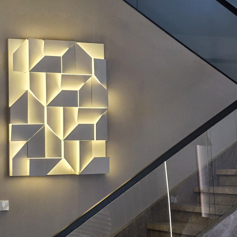 Wall Sconce Set | Rechargeable Laser-Cut Aluminum | Matte White