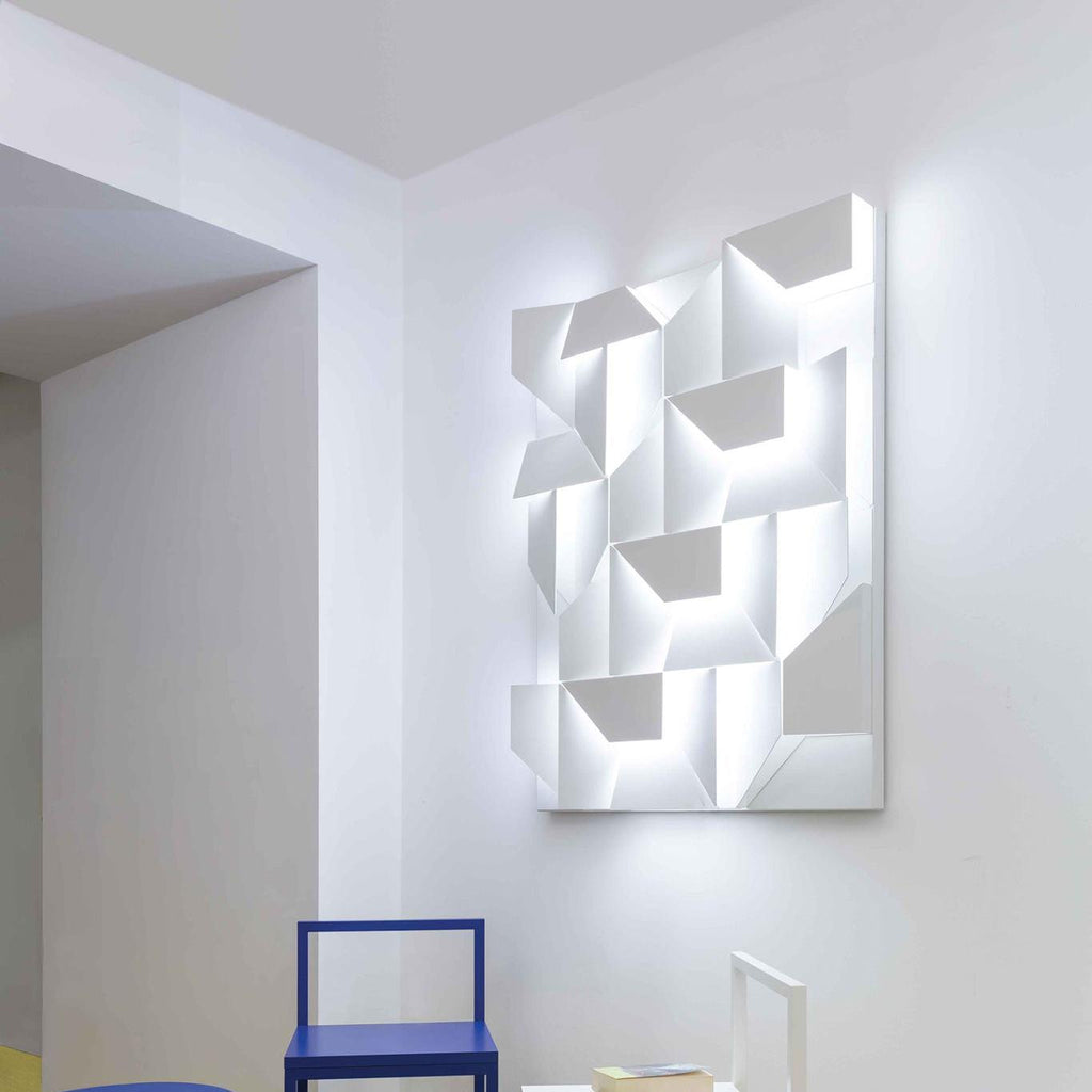 Wall Sconce Set | Rechargeable Laser-Cut Aluminum | Matte White