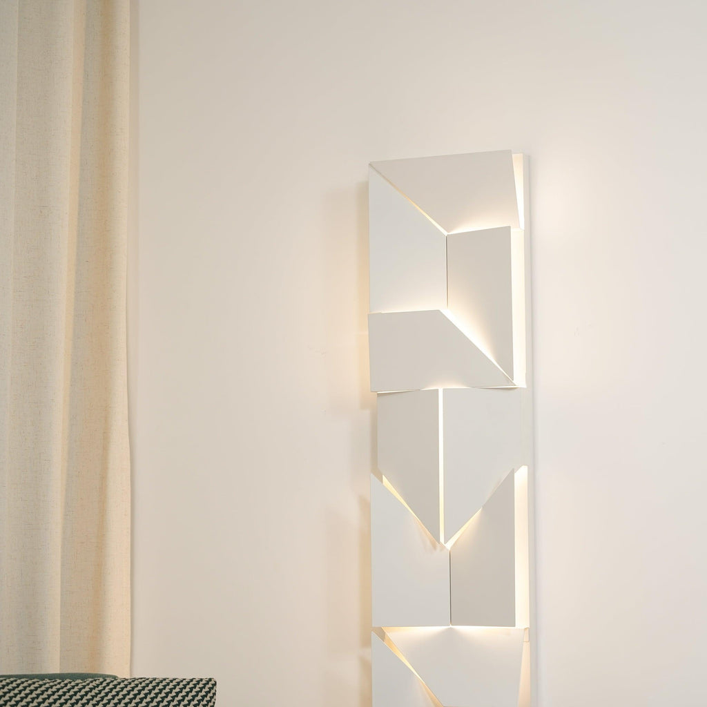 Wall Sconce Set | Rechargeable Laser-Cut Aluminum | Matte White
