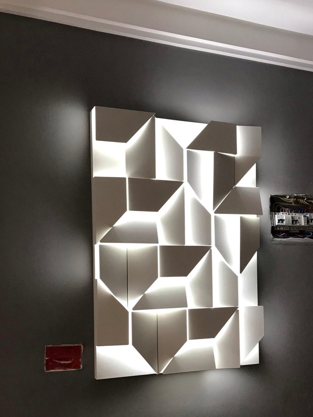 Wall Sconce Set | Rechargeable Laser-Cut Aluminum | Matte White