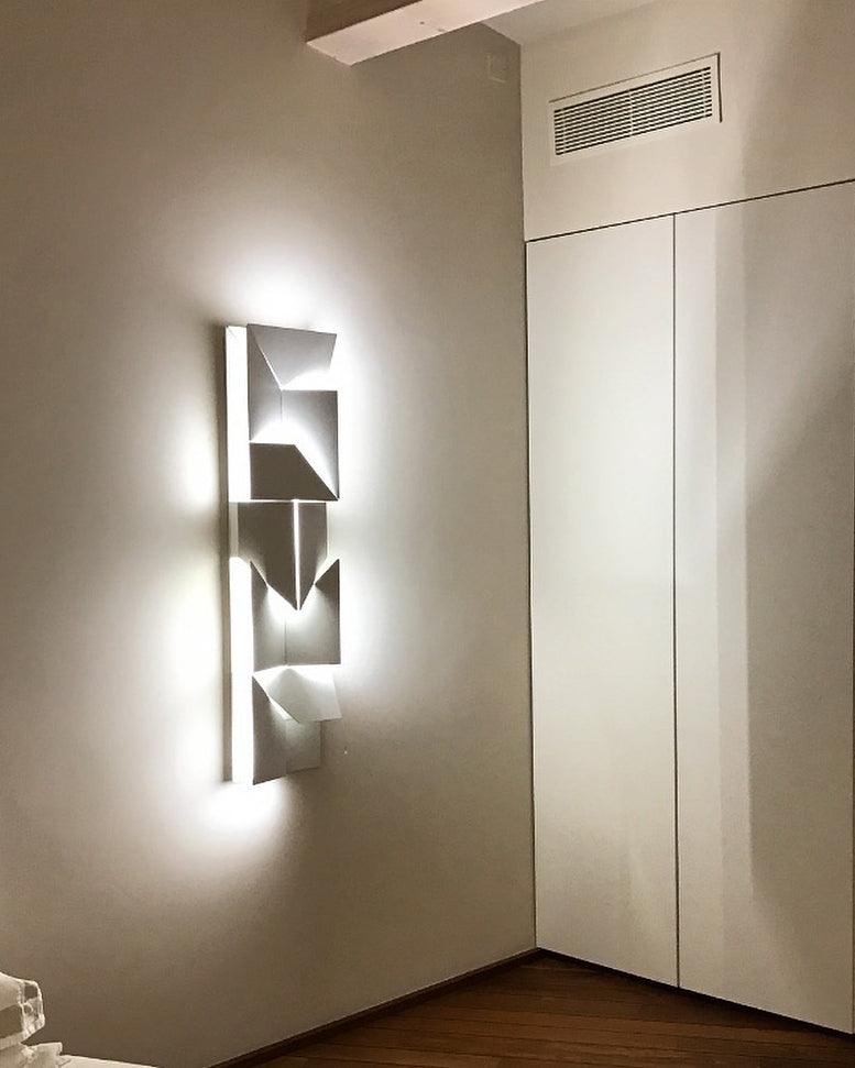 Wall Sconce Set | Rechargeable Laser-Cut Aluminum | Matte White