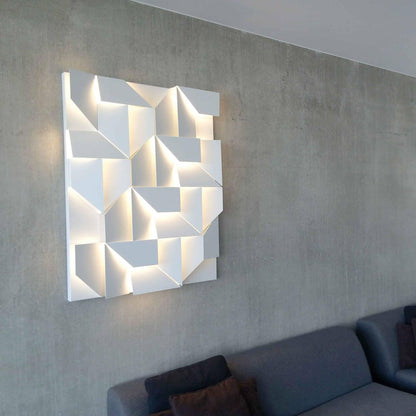 Wall Sconce Set | Rechargeable Laser-Cut Aluminum | Matte White