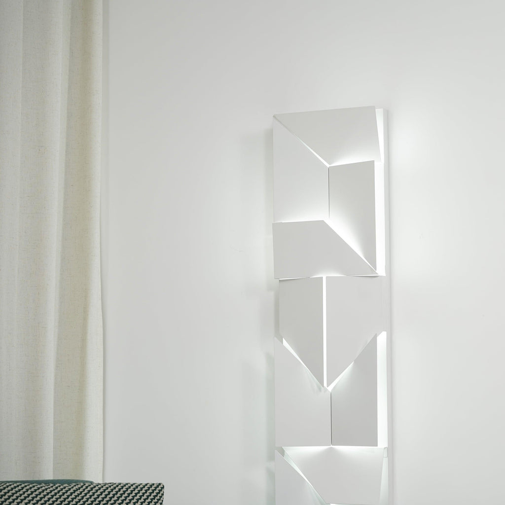 Wall Sconce Set | Rechargeable Laser-Cut Aluminum | Matte White