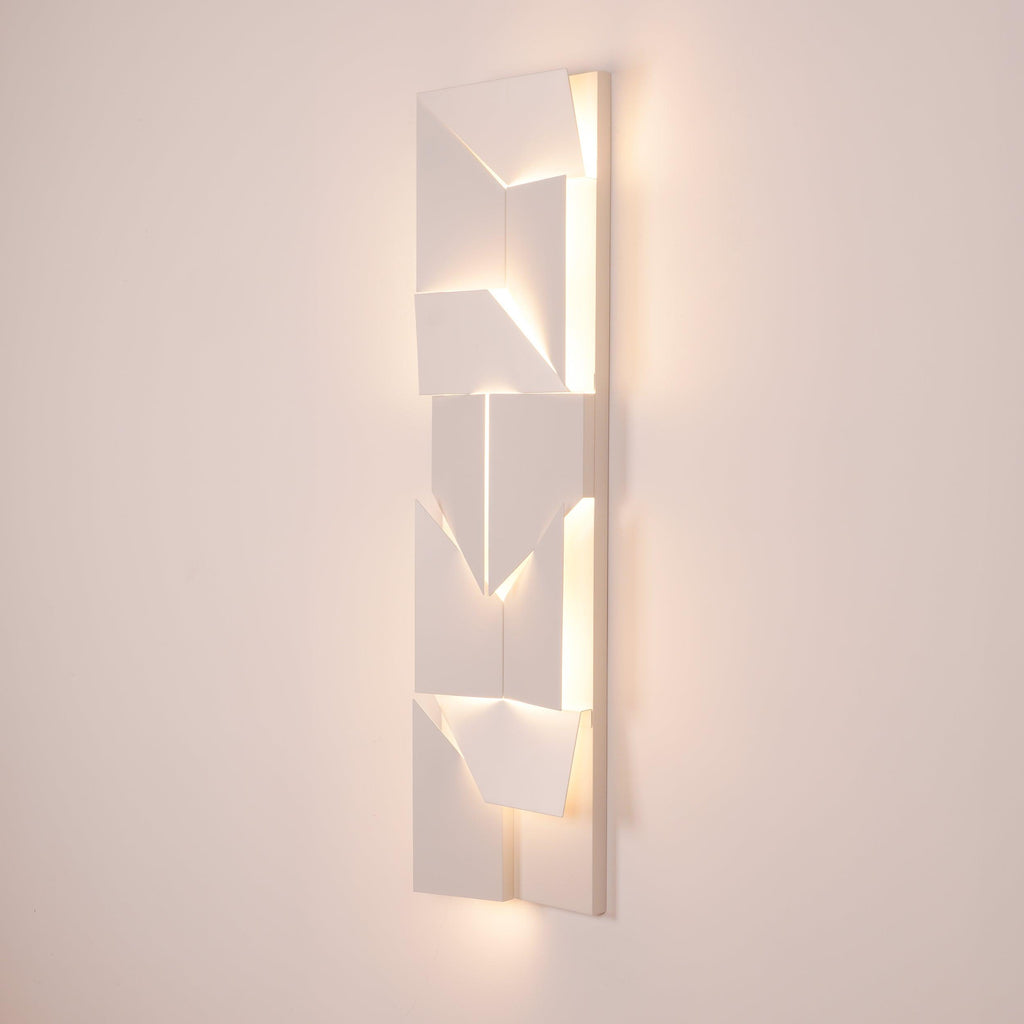 Wall Sconce Set | Rechargeable Laser-Cut Aluminum | Matte White