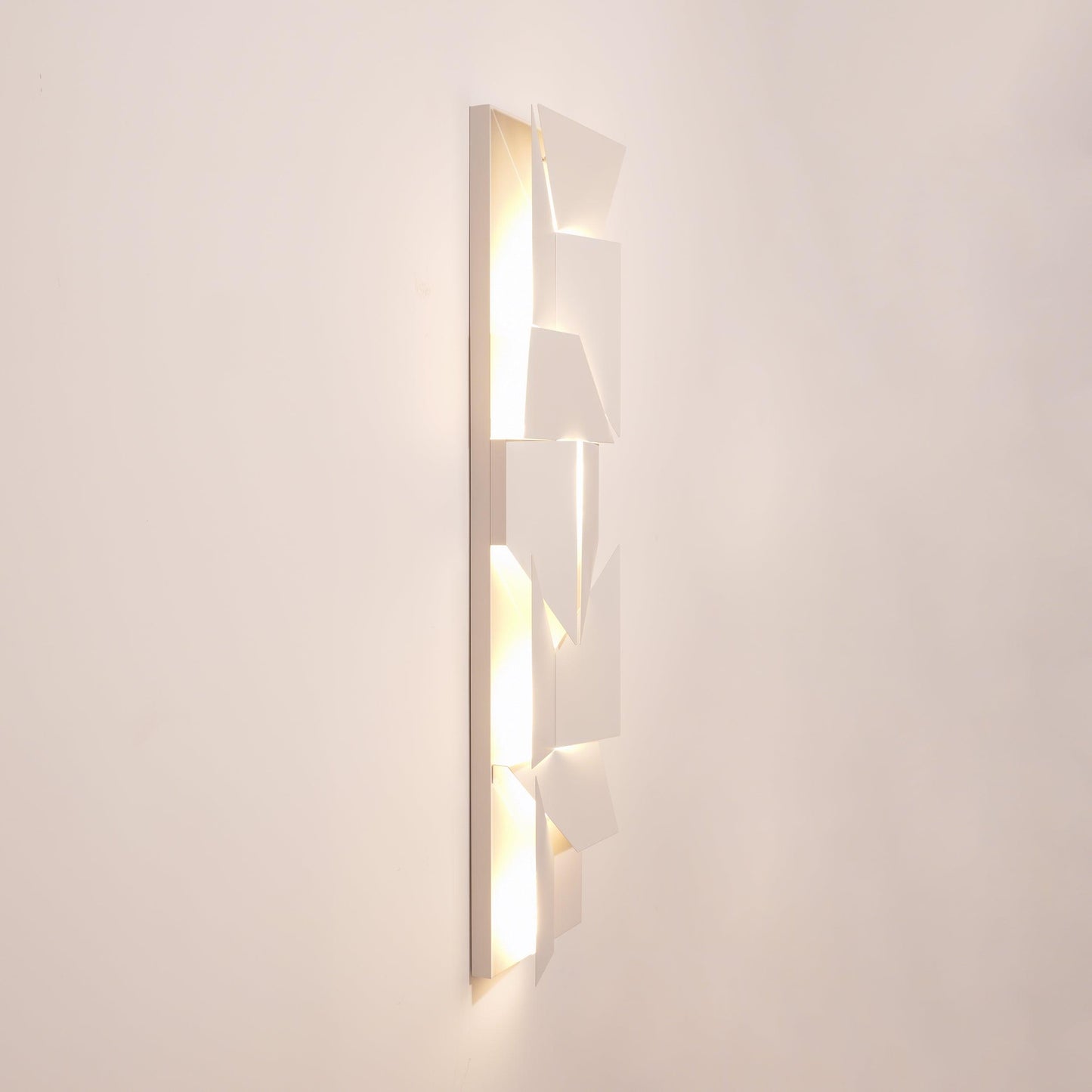 Wall Sconce Set | Rechargeable Laser-Cut Aluminum | Matte White