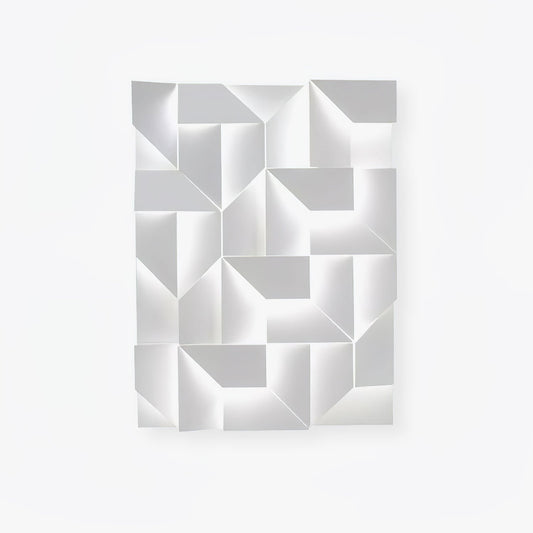 Wall Sconce Set | Rechargeable Laser-Cut Aluminum | Matte White