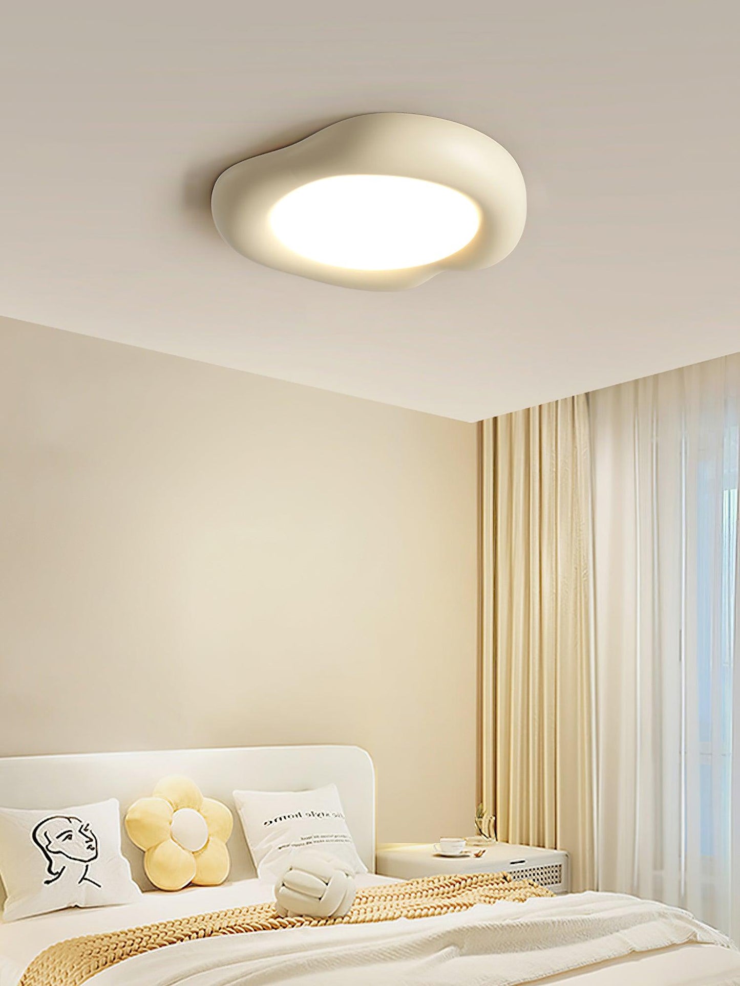 Apple Shaped Ceiling Lamp | LED Resin & Acrylic | 50cm Diameter