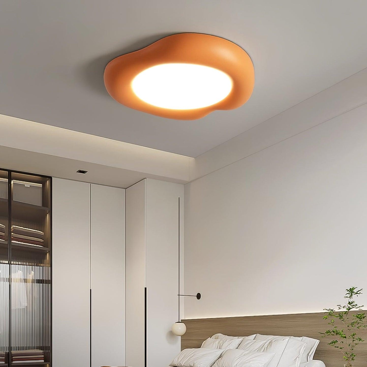 Apple Shaped Ceiling Lamp | LED Resin & Acrylic | 50cm Diameter