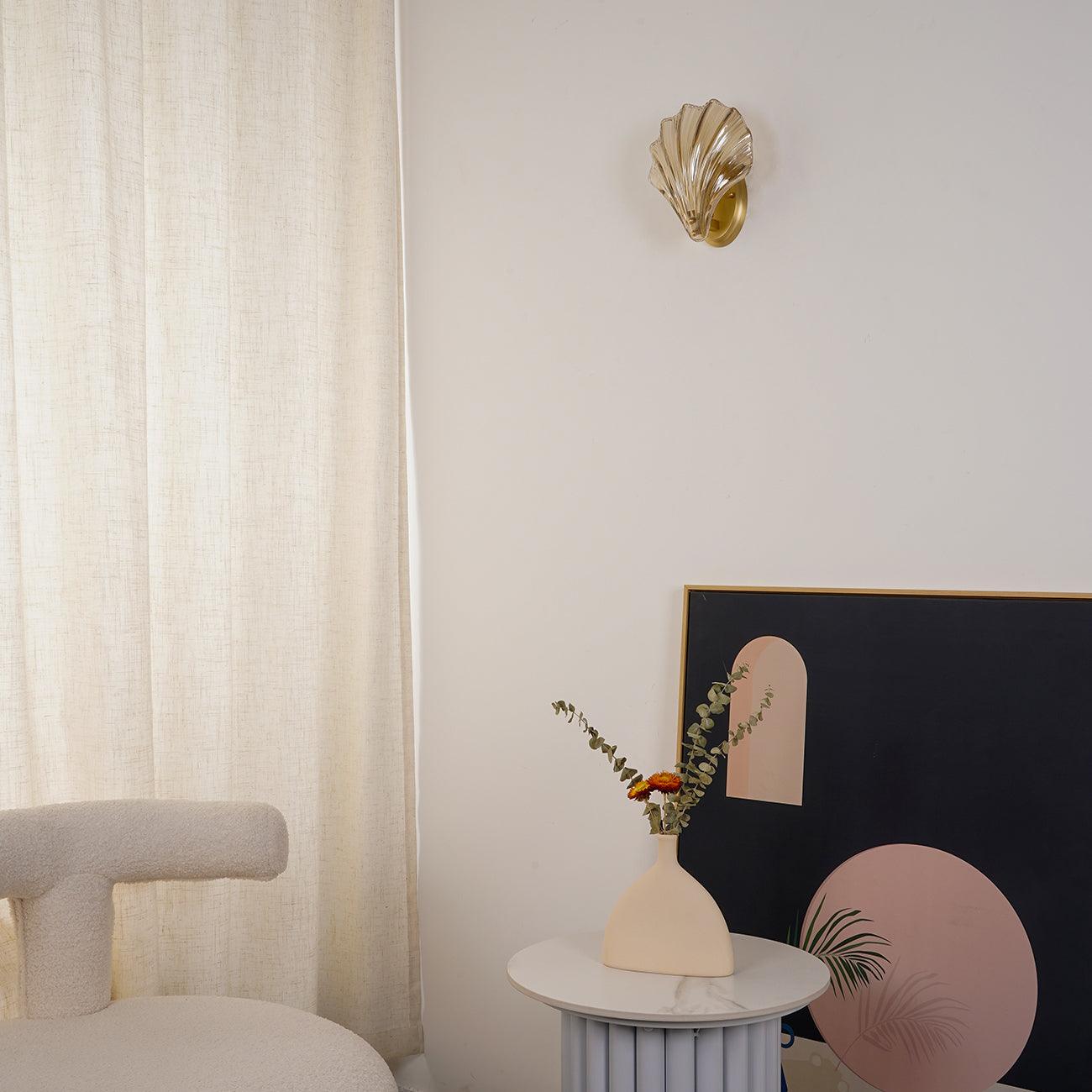 Shell Wall Light | Brass Finish | Set of 2