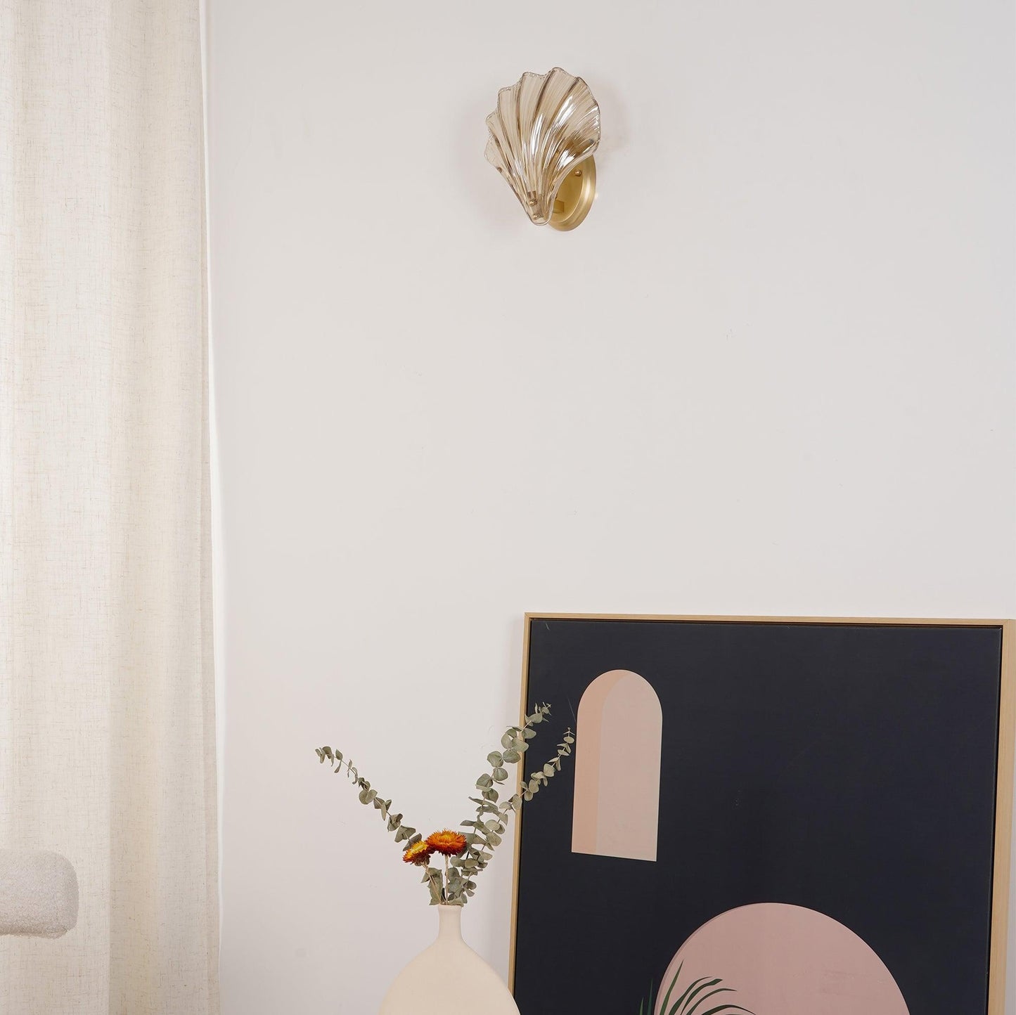 Shell Wall Light | Brass Finish | Set of 2