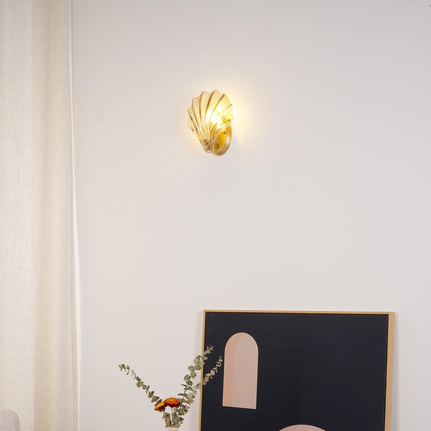 Shell Wall Light | Brass Finish | Set of 2