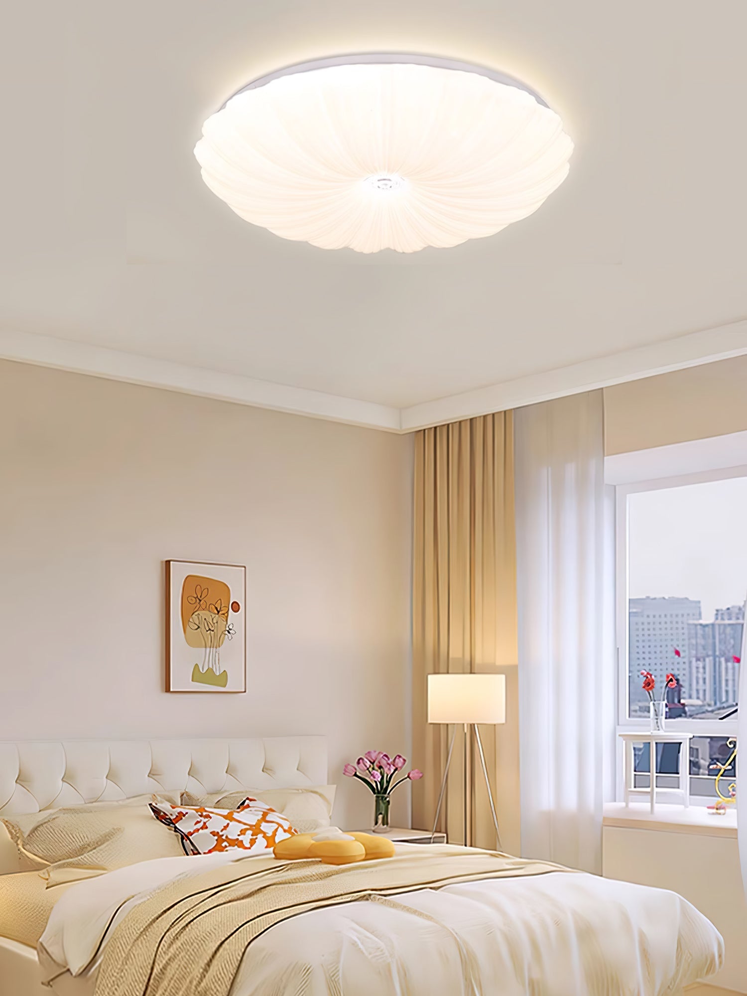 Acrylic Shell Ceiling Lamp | Metal & Acrylic | White