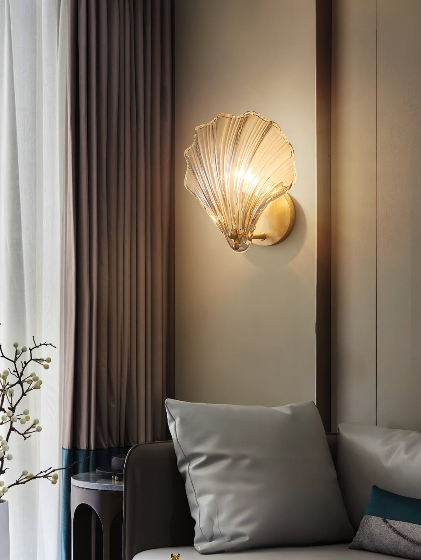 Shell Wall Light | Brass Finish | Set of 2