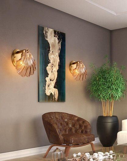 Shell Wall Light | Brass Finish | Set of 2