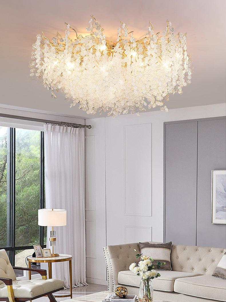 Shiro Noda Ceiling Lamp | Frosted Glass & Metal | Multiple Diameter Options