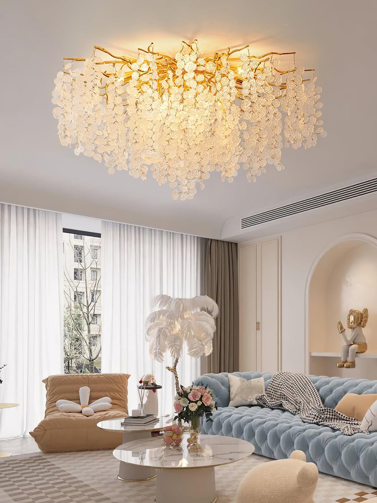 Shiro Noda Ceiling Lamp | Frosted Glass & Metal | Multiple Diameter Options