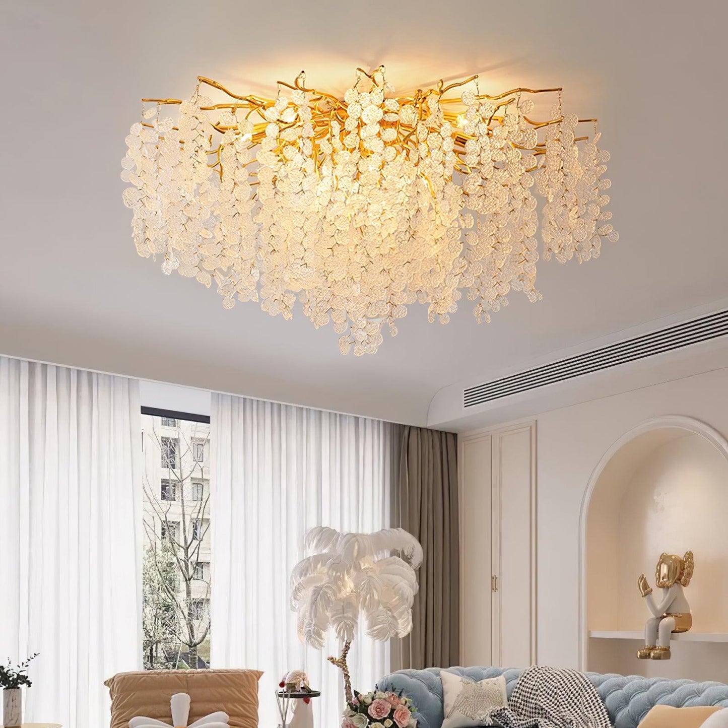 Shiro Noda Ceiling Lamp | Frosted Glass & Metal | Multiple Diameter Options