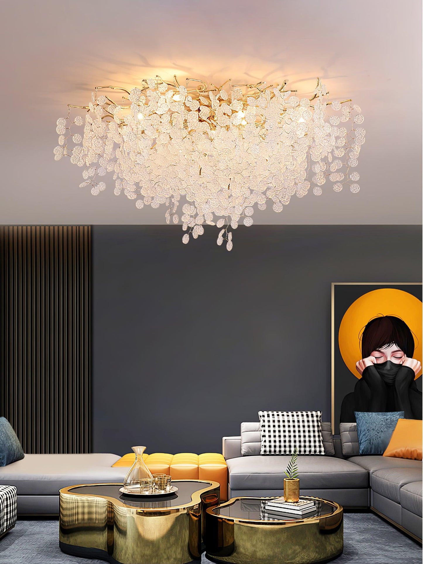 Shiro Noda Ceiling Lamp | Frosted Glass & Metal | Multiple Diameter Options