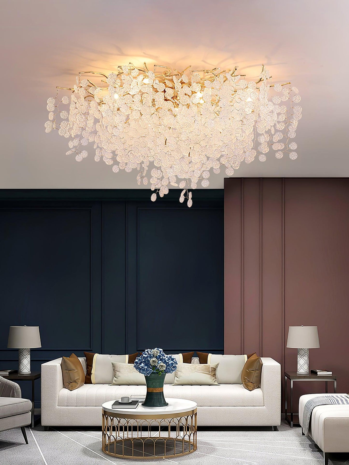 Shiro Noda Ceiling Lamp | Frosted Glass & Metal | Multiple Diameter Options