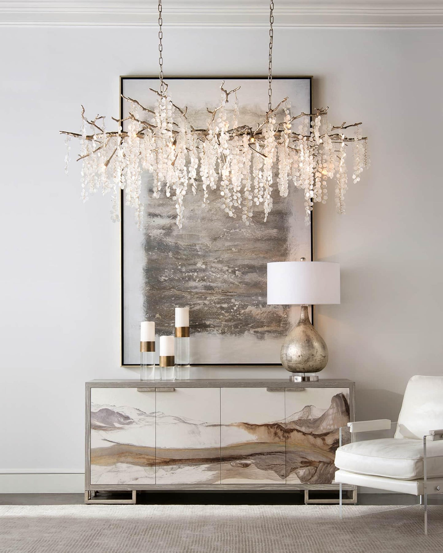 Crystal Chandelier | Brass & Nickel Finish | Multiple Diameter Options