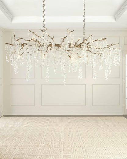 Crystal Chandelier | Brass & Nickel Finish | Multiple Diameter Options
