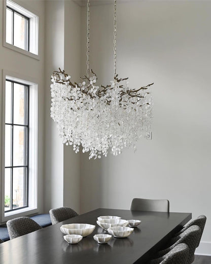 Crystal Chandelier | Brass & Nickel Finish | Multiple Diameter Options