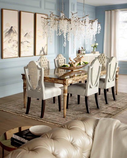 Crystal Chandelier | Brass & Nickel Finish | Multiple Diameter Options