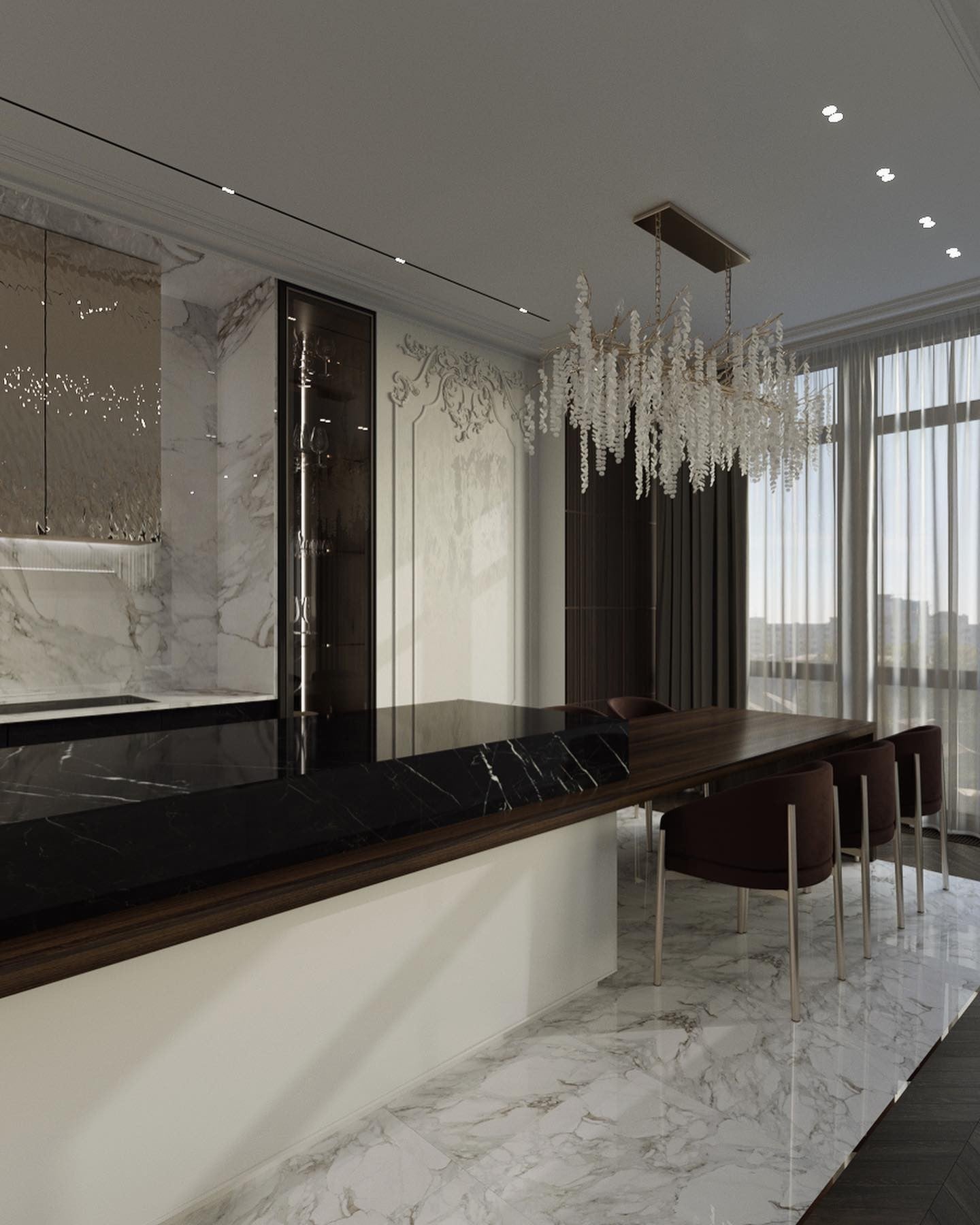 Shiro Noda Crystal Chandelier